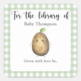 Aardappel Baby shower boekenplank - voor de biblio Vierkante Sticker