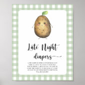 Aardappel baby shower - Late night luiers spel Poster (Voorkant)