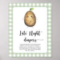 Aardappel baby shower - Late night luiers spel