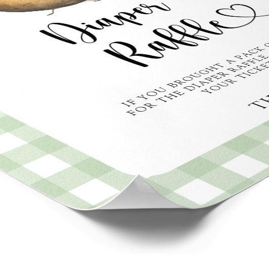 Aardappel baby shower - luierverloting poster (Hoek)