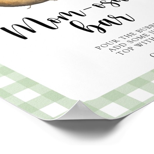 Aardappel baby shower - Momosa bar Poster (Hoek)