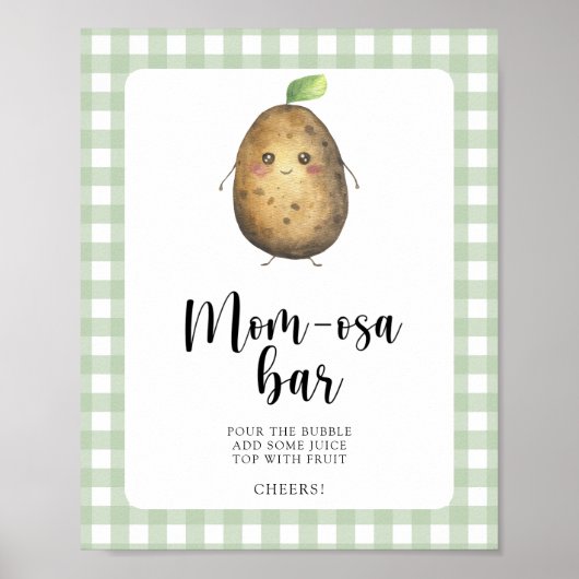 Aardappel baby shower - Momosa bar Poster (Voorkant)
