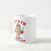 Aardappel bodybuilder koffiemok (Voorkant links)