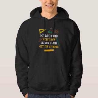 Aardappel Chip Rommelige Knot Lesplannen Grappige  Hoodie