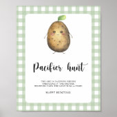 Aardappel - fopspeen jacht baby shower spel poster (Voorkant)