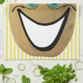 Aardappel, Franse bessen Stripe Kitchen Hand Towel Theedoek (Gevouwen)