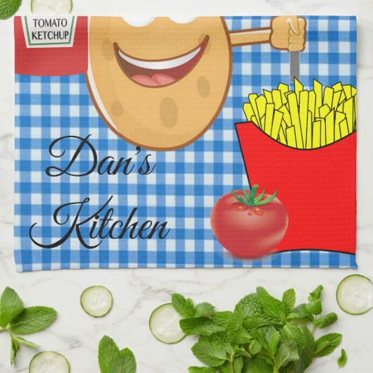 Aardappel, Franse groente, Pset Kitchen Handhanddo Theedoek (Gevouwen)