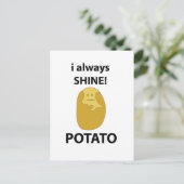 Aardappel Ik Schijn Altijd Grappige Aardappel Briefkaart (Staand voorkant)