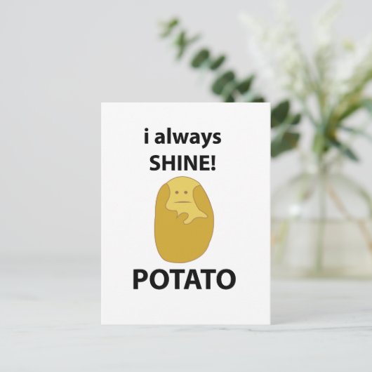 Aardappel Ik Schijn Altijd Grappige Aardappel Briefkaart (Staand voorkant)