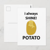 Aardappel Ik Schijn Altijd Grappige Aardappel Briefkaart (Voorkant / Achterkant)