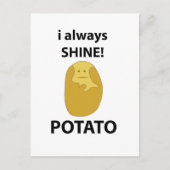 Aardappel Ik Schijn Altijd Grappige Aardappel Briefkaart (Voorkant)