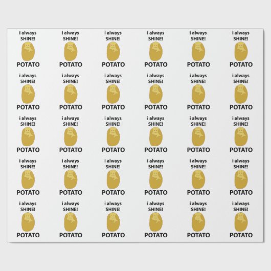 Aardappel Ik Schijn Altijd Grappige Aardappel Cadeaupapier (Vlak)