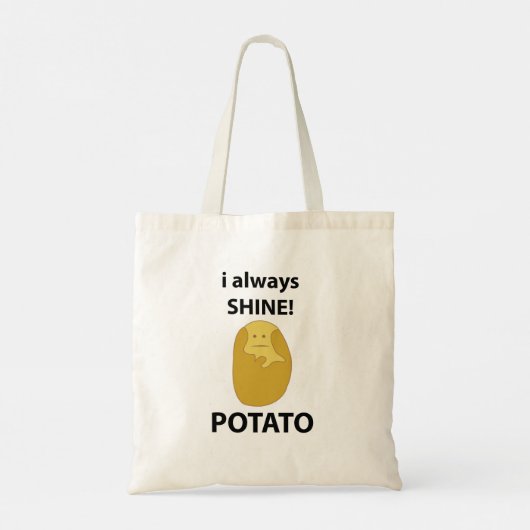 Aardappel Ik Schijn Altijd Grappige Aardappel Tote Bag (Achterkant)