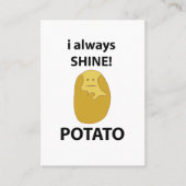 Aardappel Ik Schijn Altijd Grappige Aardappel Visitekaartje (Voorkant)