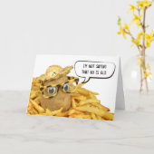 Aardappel in de Franse groente 60e verjaardag Kaart (Gele Bloem)