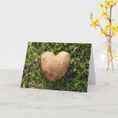 Aardappel in Hartvorm Kaart (Gele Bloem)