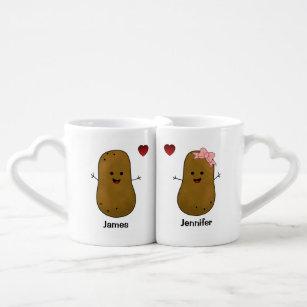 Aardappel in liefde persoonlijke koffieset Mok