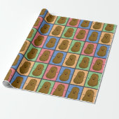 Aardappel in Pop Art Stijl Cadeaupapier (Uitgerold)
