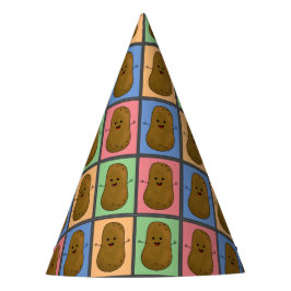Aardappel in Pop Art stijl Feesthoedjes