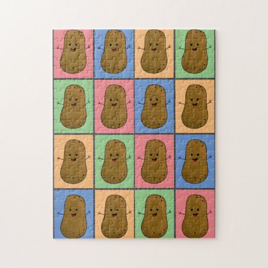 Aardappel in Pop Art stijl Legpuzzel (Verticaal)