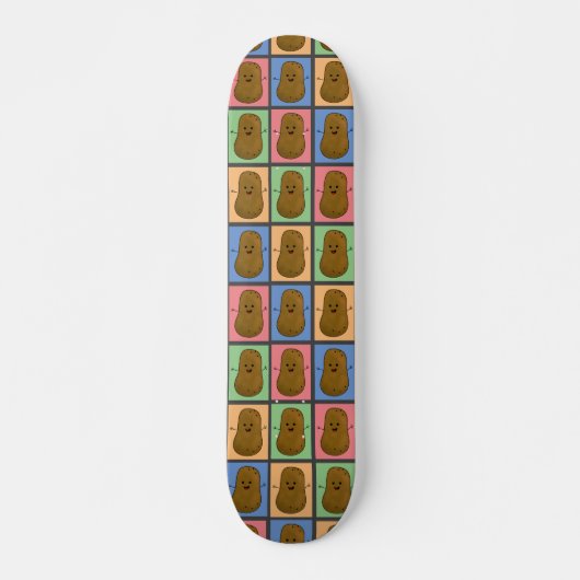 Aardappel in Pop Art stijl Persoonlijk Skateboard (Voorkant)