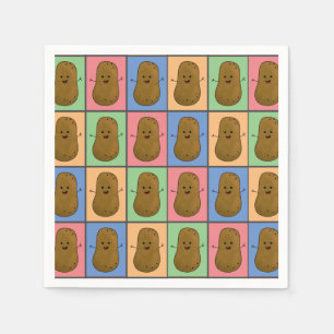 Aardappel in Pop Art stijl Servet