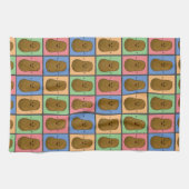 Aardappel in Pop Art stijl Theedoek (Horizontaal)