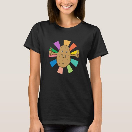 Aardappel Ironische Hobby Chef Koken T-shirt (Voorkant)