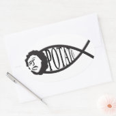 Aardappel Jesus Fish Embleem Sticker (Envelop)