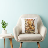 Aardappel Kaiju – Retro Japans Monsterposter Kussen (Stoel)