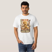 Aardappel Kaiju – Retro Japans Monsterposter T-shirt (Voorkant volledig)