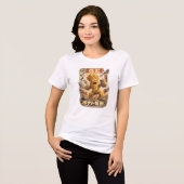 Aardappel Kaiju – Retro Japans Monsterposter Tri-Blend Shirt (Voorkant volledig)