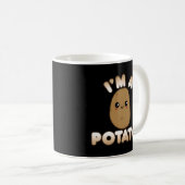 Aardappel Kawaii stijl lachen Ik ben een aardappel Koffiemok (Voorkant rechts)