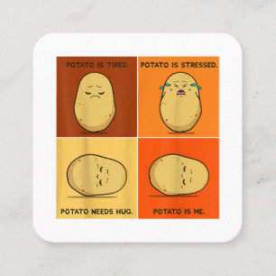 Aardappel Knol Wortel Groente Tater Vegan Liefhebb Vierkante Visitekaartje
