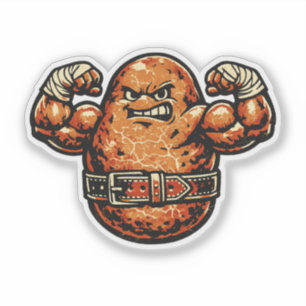 Aardappel Krachtcentrale — Vintage Retro Sterke Ma Sticker