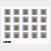 Aardappel Meisje Vierkante Sticker (Vel)