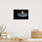 Aardappel op een oude zonnewijzer poster (Keuken)