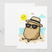 Aardappel Op Het Strand Zomerstemming Bedankkaart (Voorkant / Achterkant)