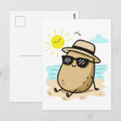 Aardappel Op Het Strand Zomerstemming Briefkaart (Voorkant / Achterkant)