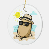 Aardappel Op Het Strand Zomerstemming Keramisch Ornament (Links)