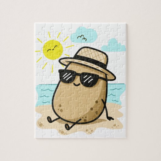 Aardappel Op Het Strand Zomerstemming Legpuzzel (Verticaal)