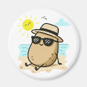 Aardappel Op Het Strand Zomerstemming Magneet (Voorkant)