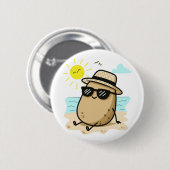 Aardappel Op Het Strand Zomerstemming Ronde Button 5,7 Cm (Voorkant /achterkant)