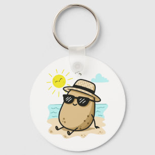 Aardappel Op Het Strand Zomerstemming Sleutelhanger