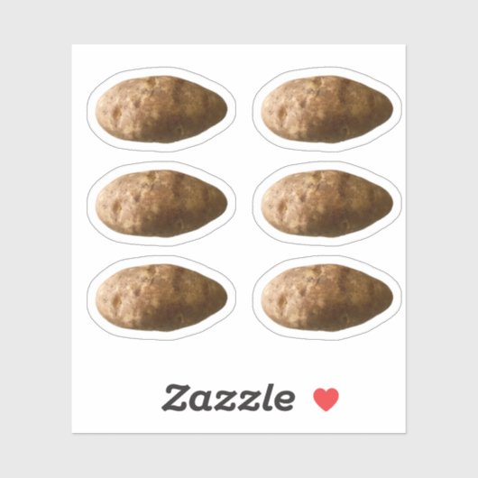 Aardappel op maat gemaakte stickers (Vel)