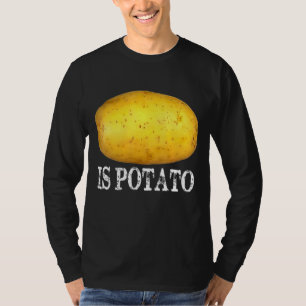 Aardappel op televisie, zoals te zien op late avon t-shirt