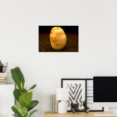 Aardappel op vuil poster (Thuiskantoor)