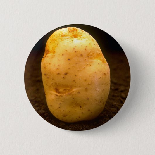 Aardappel op vuil ronde button 5,7 cm (Voorkant)