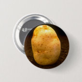 Aardappel op vuil ronde button 5,7 cm (Voorkant /achterkant)