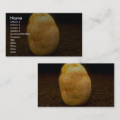 Aardappel op vuil visitekaartje (Voorkant / Achterkant)